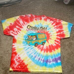 Vintage Scooby doo and gang / mystery machine tie dye unisex T-shirt size XL